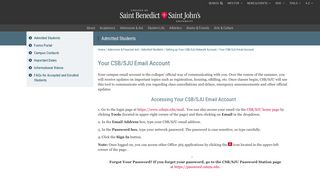 
                            2. Your CSB/SJU Email Account – CSB/SJU