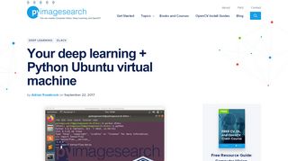 
                            3. Your deep learning + Python Ubuntu virtual machine - PyImageSearch