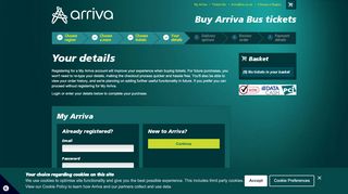 
                            4. Your details - Arriva Bus - Buy Tickets Online