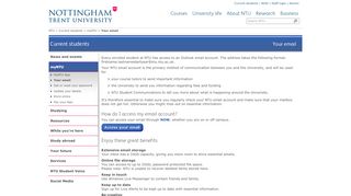 
                            1. Your email - Current students - Nottingham Trent University