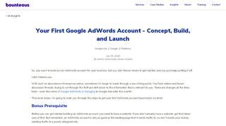 
                            6. Your First Google AdWords Account - Concept, Build, & Launch ...