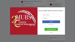 
                            10. Your Future is ONE CLICK AWAY! Apply... - MUBS - Modern ...