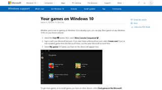 
                            7. Your games on Windows 10 - Microsoft Support