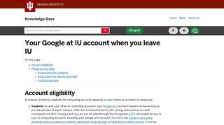 
                            10. Your Google at IU account when you leave IU - IU Knowledge Base