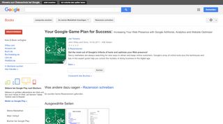 
                            3. Your Google Game Plan for Success: Increasing Your Web Presence ... - Google Books-Ergebnisseite