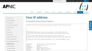 
                            5. Your IP address – APNIC
