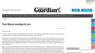 
                            11. Your library working for you - Trinidad Guardian
