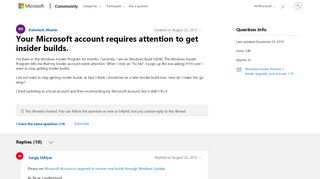 
                            9. Your Microsoft account requires attention to get insider builds ...