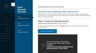 
                            9. Your Monash account As a Monash College student the ...