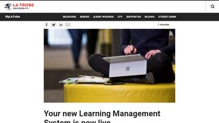 
                            13. Your new Learning Management System is now live – MyLaTrobe