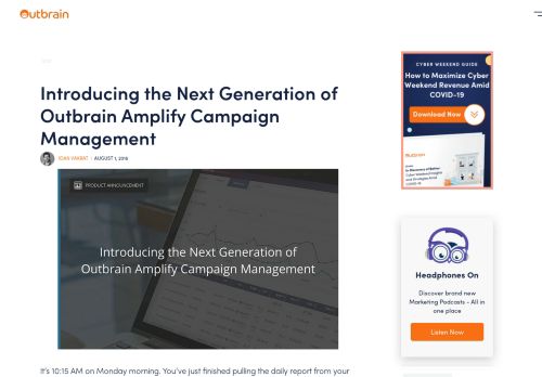 
                            6. Your New Outbrain Amplify Dashboard is Here | Outbrain Blog