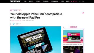 
                            9. Your old Apple Pencil isn't compatible with the new iPad ...