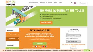
                            5. Your online Liber-t electronic toll payment subscription | Bip&Go