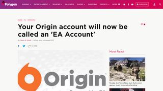 
                            9. Your Origin account will now be called an 'EA Account' - Polygon
