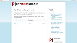 
                            13. Your Perfect Internet: May 16: Login and Signup Launched