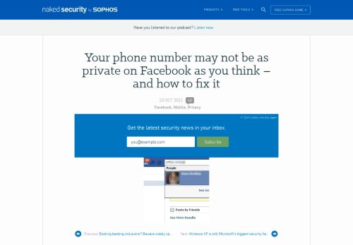 
                            9. Your phone number may not be as private on Facebook as you think ...