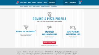 
                            1. Your Pizza Profile | Domino's