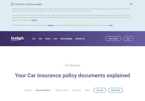 
                            12. Your Policy Documentation Explained - Budget Insurance