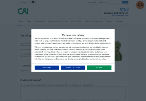 
                            8. Your profile | Camden and Islington NHS Foundation Trust