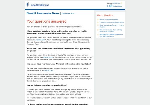 
                            9. Your questions answered | UnitedHealthcare®