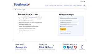 
                            8. your Rapid Rewards account - Southwest Airlines