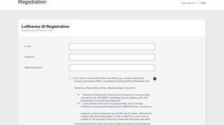 
                            1. Your registration with Lufthansa