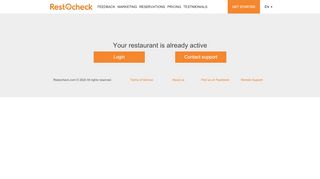 
                            2. Your restaurant is already active - RestOcheck