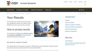 
                            3. Your Results - Assessment Results | UNSW Current Students