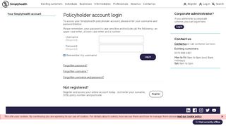 
                            6. Your Simplyhealth account - Login