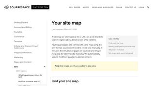 
                            9. Your site map – Squarespace Help