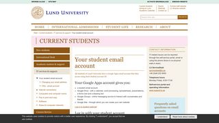 
                            6. Your student email account | Lund University