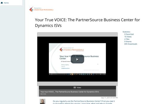 
                            13. Your True VOICE: The PartnerSource Business Center for Dynamics ...