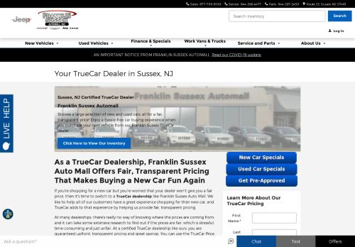 
                            6. Your TrueCar Dealer in Sussex, NJ | Franklin Sussex Auto ...