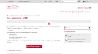 
                            6. Your username (uNIS) - Services for students - Library and IT (UPF)