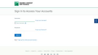 
                            8. You're Now Leaving Bank of the West - Sign In to Access Your ...