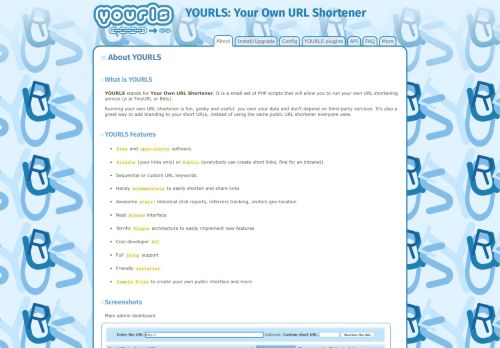 
                            2. YOURLS: Your Own URL Shortener