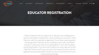 
                            4. YouSeeU | Educator Registration