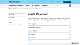 
                            1. Youth Payment - Work and Income