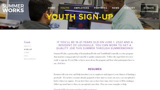
                            4. Youth Sign-Up - Sign-Up — SummerWorks Program