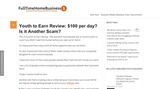 
                            13. Youth to Earn Review: $100 per day? Is it Another Scam? | Scam ...