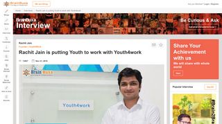 
                            10. Youth4Work Founder Rachit Jain Life Story At Brainbuxa | Start Up ...
