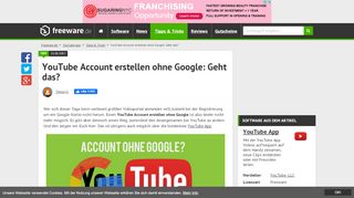 
                            5. YouTube Account erstellen ohne Google: Geht das? | Freeware.de