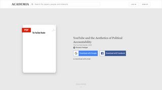 
                            11. YouTube and the Aesthetics of Political Accountability | Vinzenz ...