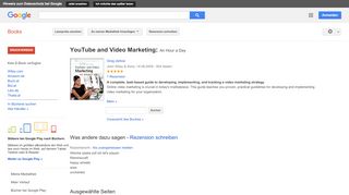 
                            12. YouTube and Video Marketing: An Hour a Day - Google Books-Ergebnisseite
