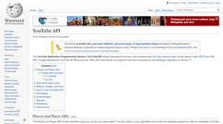 
                            9. YouTube API - Wikipedia