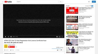 
                            10. YouTube APNA CSC How To fssai Registration And License ...