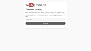 
                            5. YouTube Certified - Forgot password
