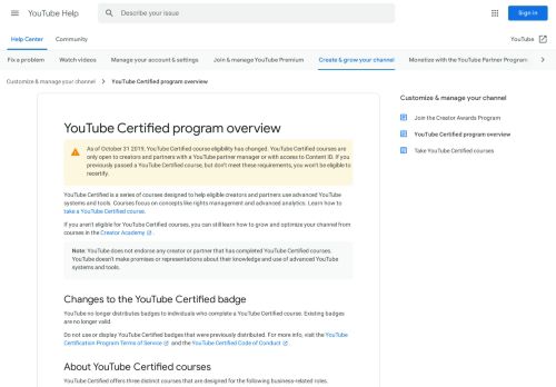 
                            3. YouTube Certified program overview - YouTube Help - Google Support