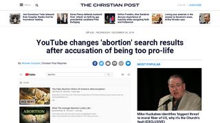 
                            9. YouTube changes 'abortion' search results after accusation ...