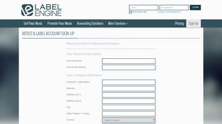 
                            12. Youtube Channel Account Sign-Up | Label Engine